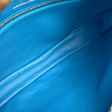 Balenciaga Blue Satin/Leather Trim Leopolda Small Hobo Bag