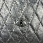 Chanel Vintage Metallic Silver Quilted Tassel Flap Bag 1997