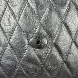 Chanel Vintage Metallic Silver Quilted Tassel Flap Bag 1997