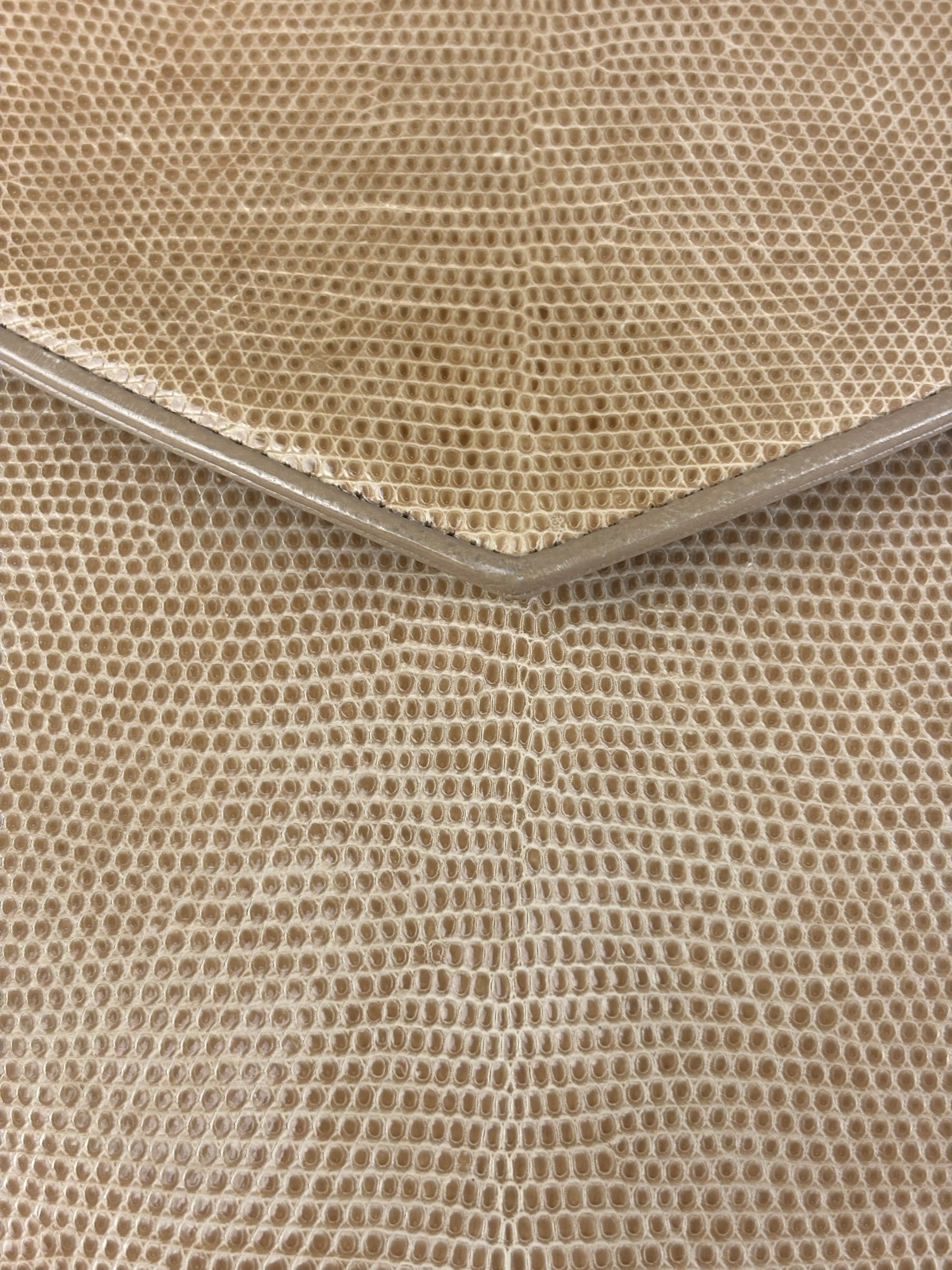 Yves Saint Laurent Vintage Beige Lizard Shoulder Bag