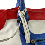 Balenciaga White Multicolor Moto 2Way City Bag