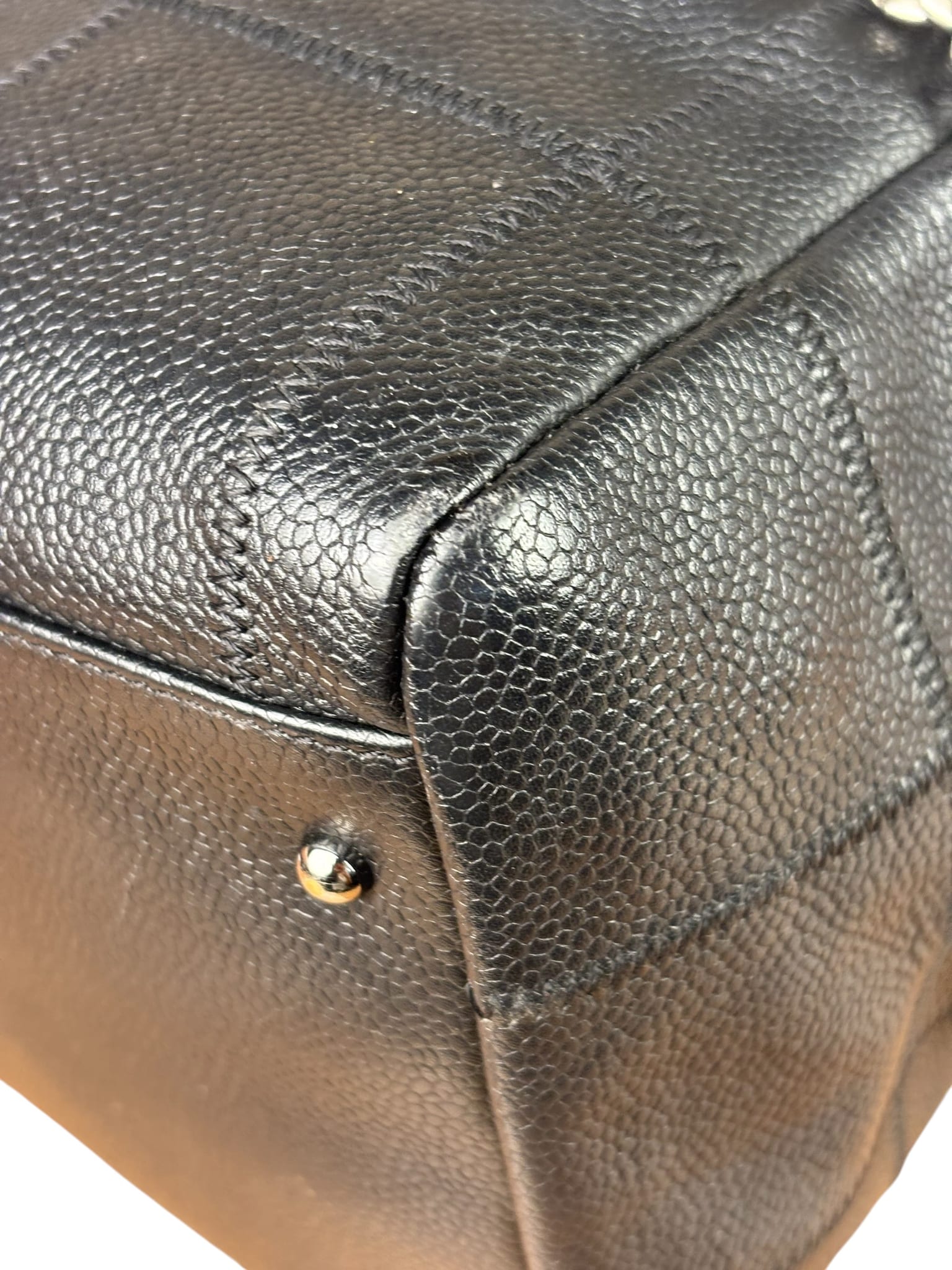 Chanel Black Caviar Chocolate Bar Shoulder Bag