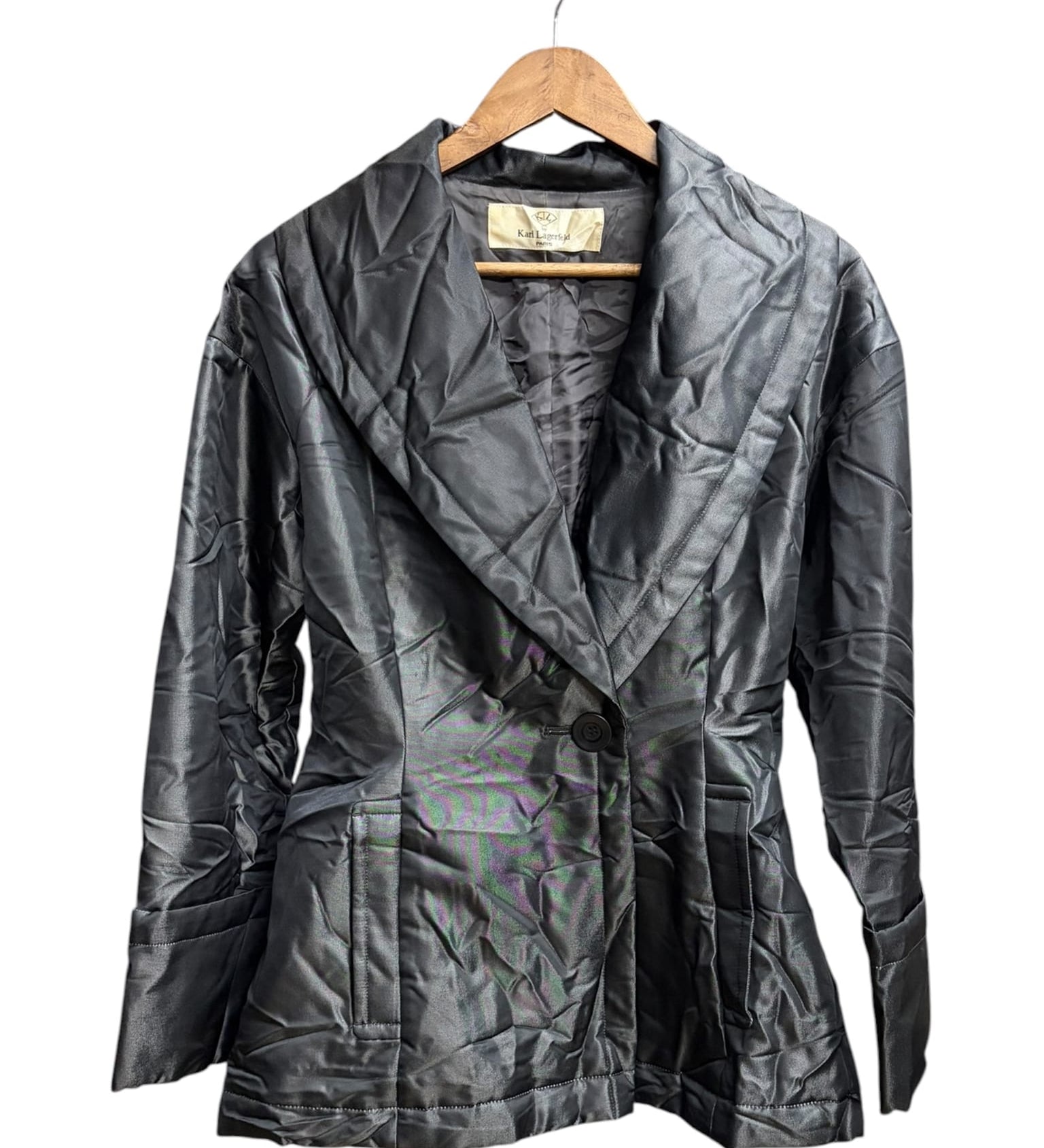 Karl Lagerfeld Shiny Black Jacket