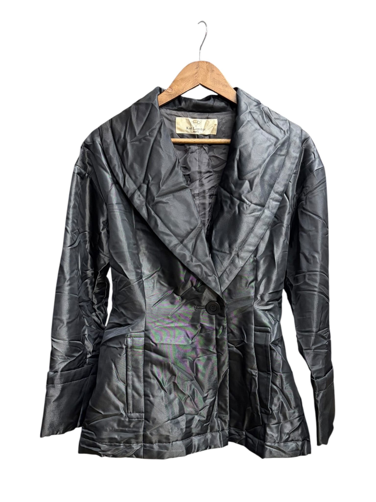 Karl Lagerfeld Shiny Black Jacket