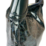 Gucci Vintage Blue/Green Patent Leather Horsebit Glam Hobo Bag