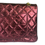 Chanel Patent Burgundy Quilted Leather 2.55 Reissue Double Flap Bag 2008