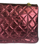 Chanel Patent Burgundy Quilted Leather 2.55 Reissue Double Flap Bag 2008