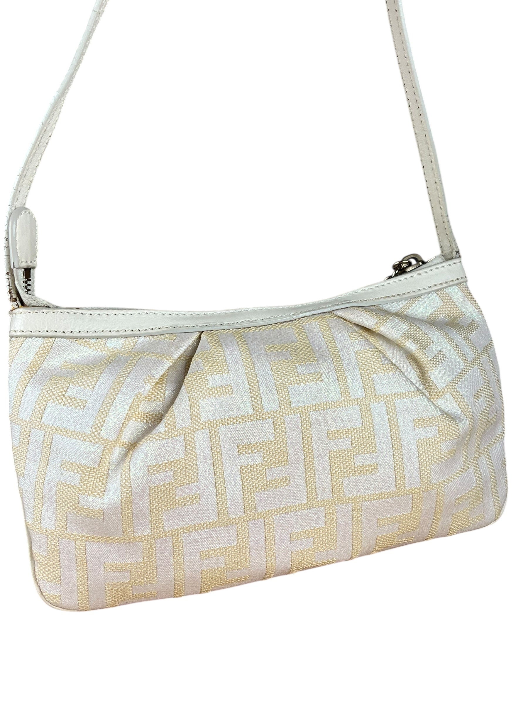 Fendi Sparkle Zucca Pochette Shoulder Bag