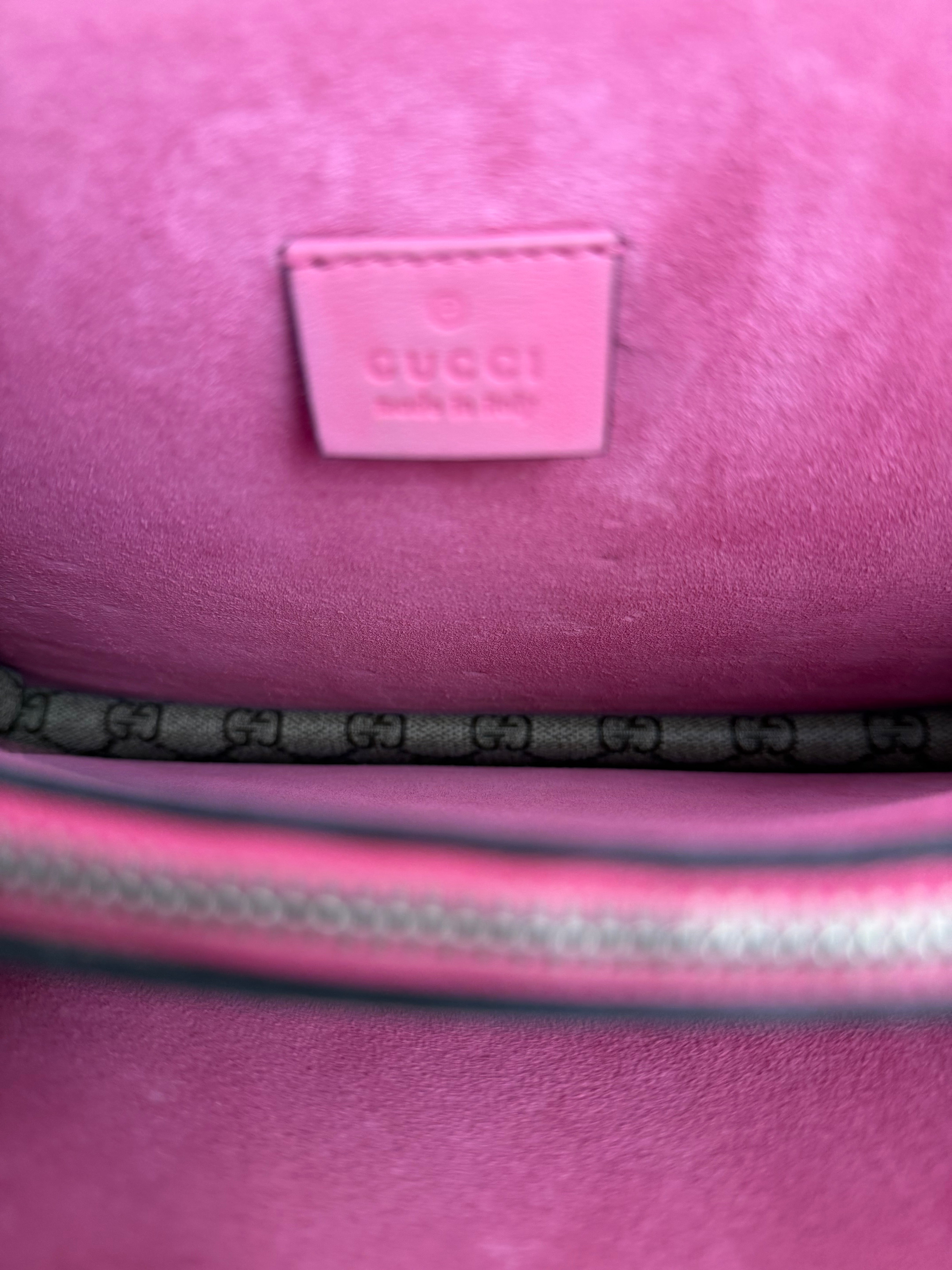 Gucci Pierced Heart Patches Dionysus Chain Shoulder Bag