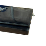 Saint Laurent Cassandre Leather Wallet on Chain Bag Black