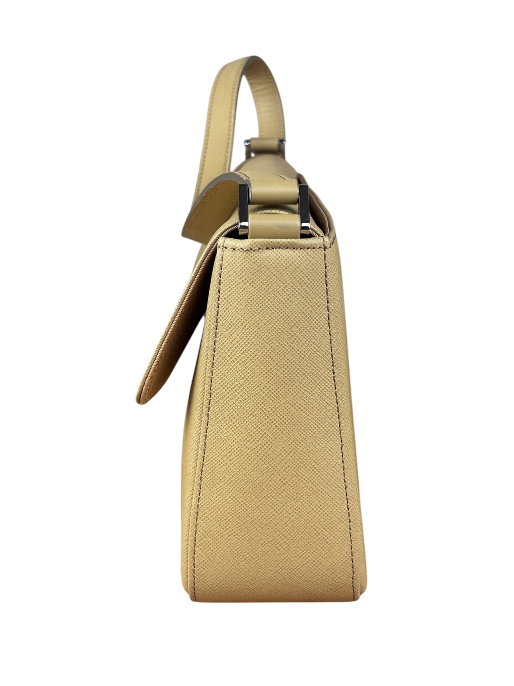 Burberry Vintage Saffiano Leather Flap Shoulder Bag