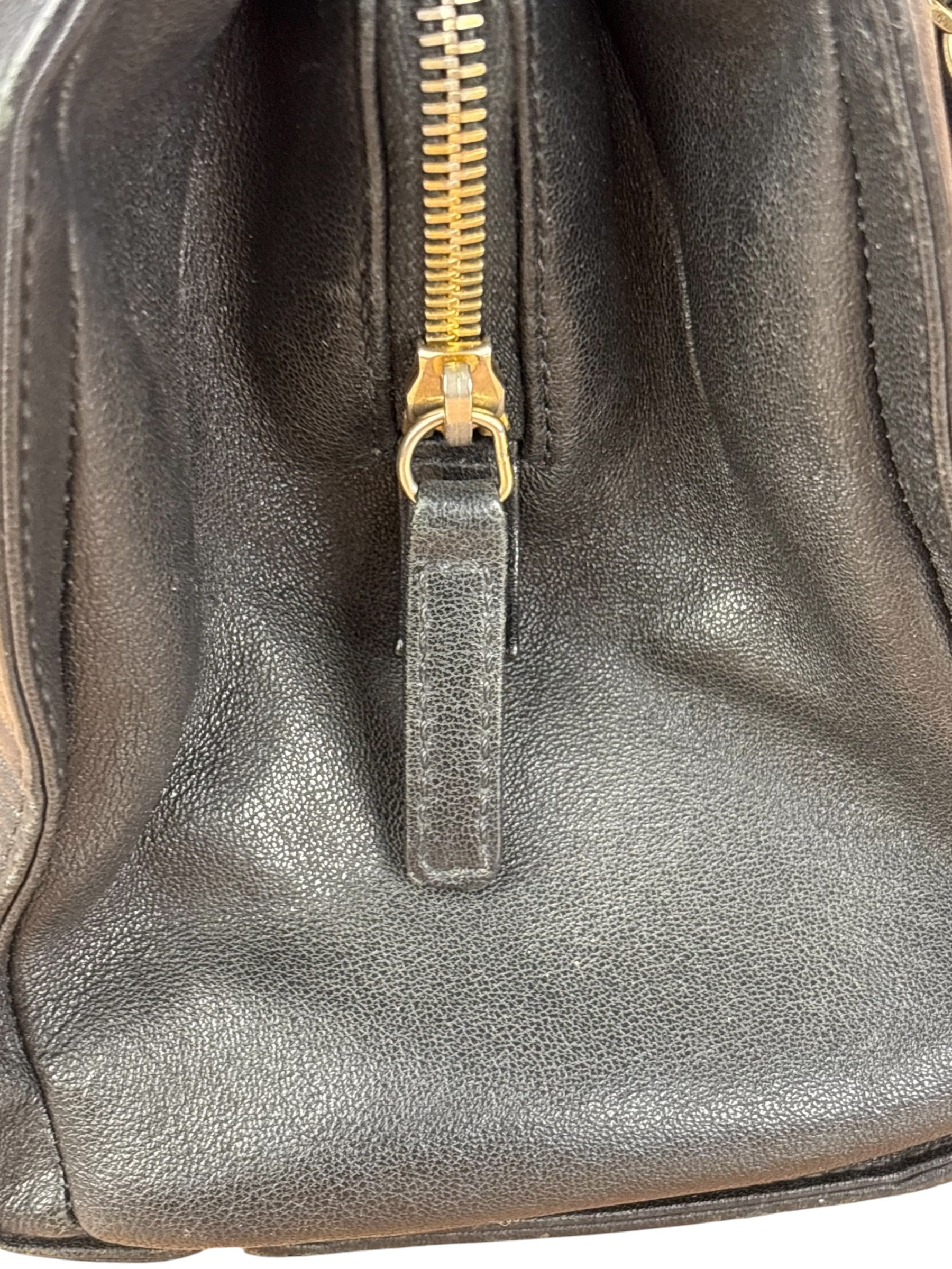 Chanel Vintage Black Quilted Mademoiselle Leather Shoulder Bag