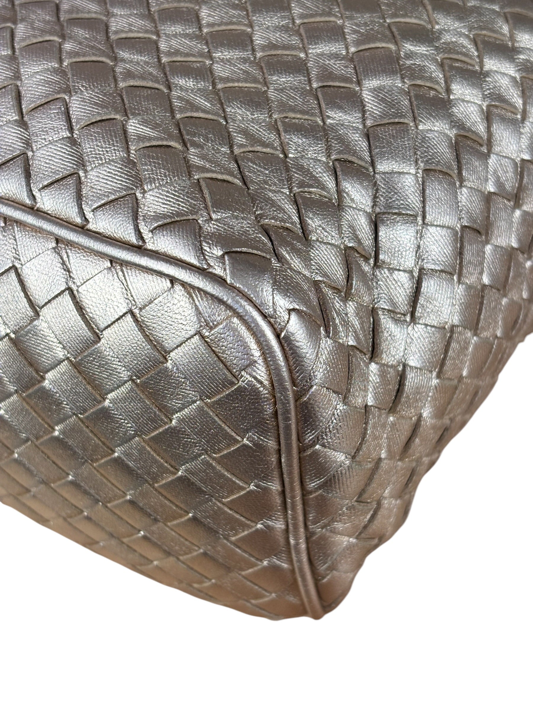 Bottega Veneta Metallic Intrecciato Ciambrino Shoulder Bag