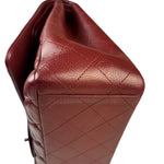 Chanel Burgundy Quilted Leather Jumbo Classic Double Flap Bag 2011