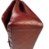 Chanel Burgundy Quilted Leather Jumbo Classic Double Flap Bag 2011