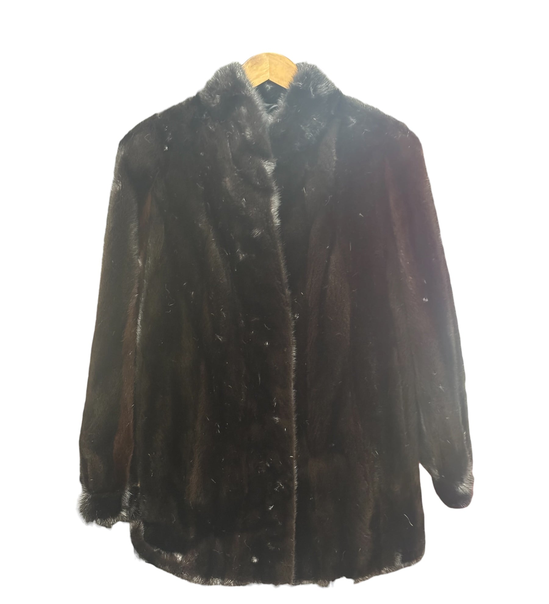 Vintage Black Mink Fur Coat