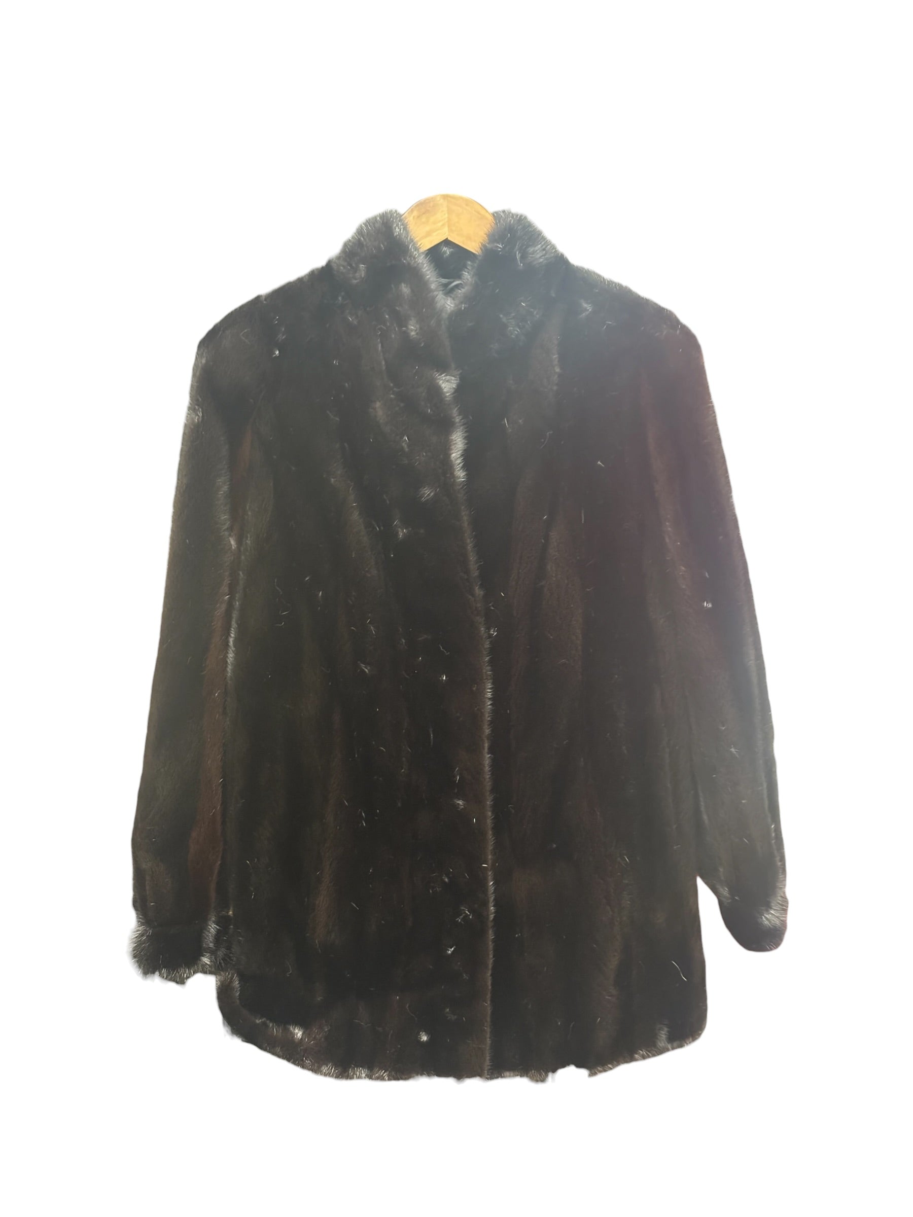 Vintage Black Mink Fur Coat