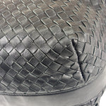 Bottega Veneta Black Intrecciato Woven Hobo Bag