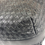 Bottega Veneta Black Intrecciato Woven Hobo Bag