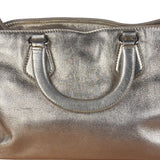 Prada Vintage Metallic Gold Leather Satchel Handbag