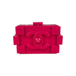Chanel Rare Pink Plexi Brick Lego Clutch/Shoulder Bag 2014