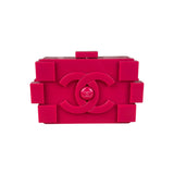 Chanel Rare Pink Plexi Brick Lego Clutch/Shoulder Bag 2014