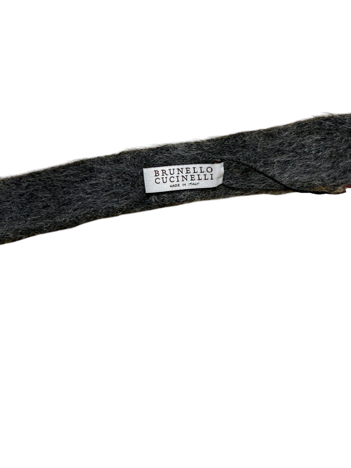 Brunello Cucinelli Grey Mohair Neck Tie