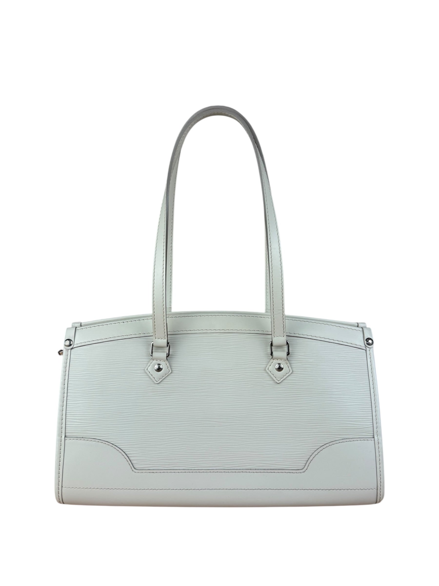Louis Vuitton White Epi Madeleine PM Handbag