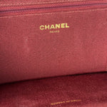 Chanel Vintage Black Chevron Leather Chain Bag