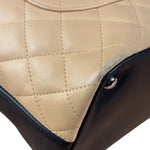 Chanel Tan Quilted Leather Ligne Cambon Tote Bag 2004