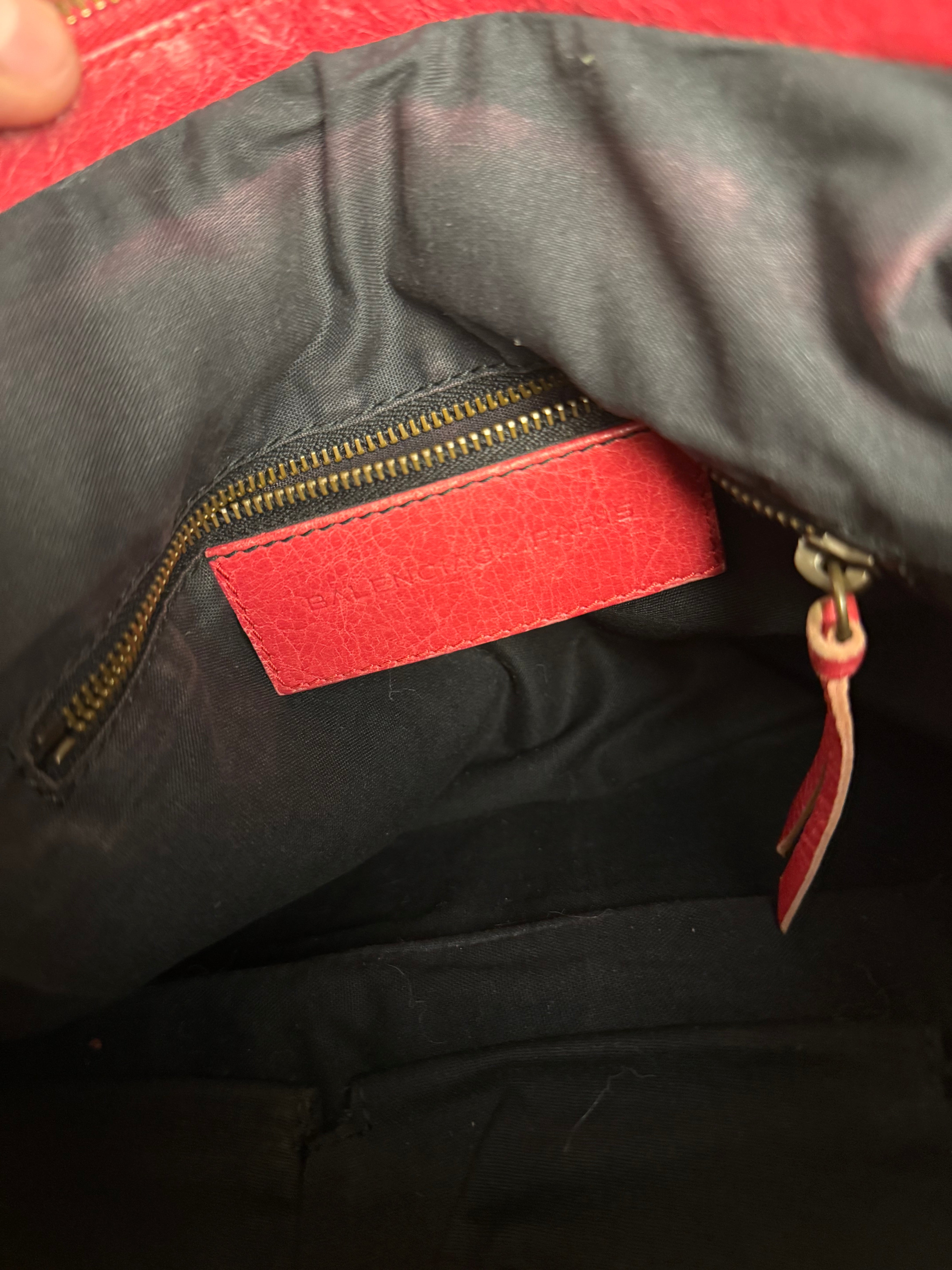 Balenciaga Red Le City Bag S