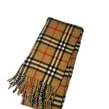 Burberry Brown Check Cashmere Scarf