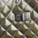 Chanel Green Quilted Patent Leather Reissue XL Tote 2011