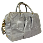 Miu Miu Vintage Pale Grey Vitello Leather Two-Way Bag