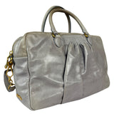 Miu Miu Vintage Pale Grey Vitello Leather Two-Way Bag