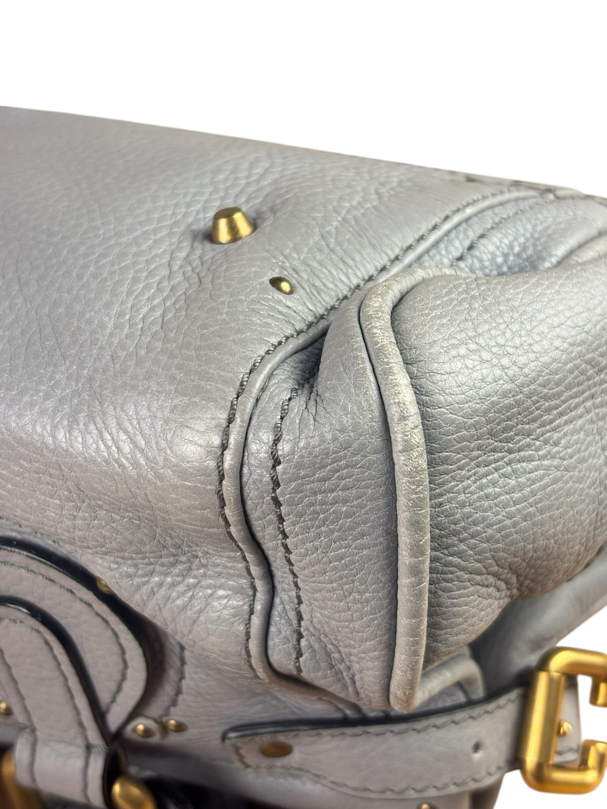 Chloe Grey Leather Paddington Handbag