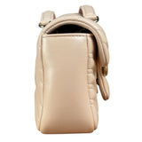 Gucci Pink Beige Leather Marmont Matelasse Small Shoulder Bag