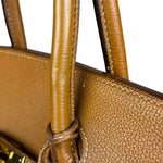 Hermes Birkin 35 Gold Brown Togo Leather Handbag 2001