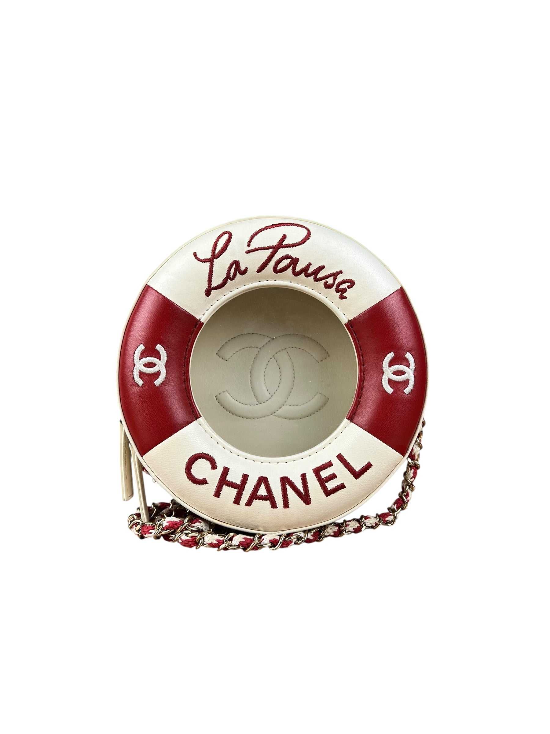 Chanel Limited Edition Lifesaver Round Crossbody Red