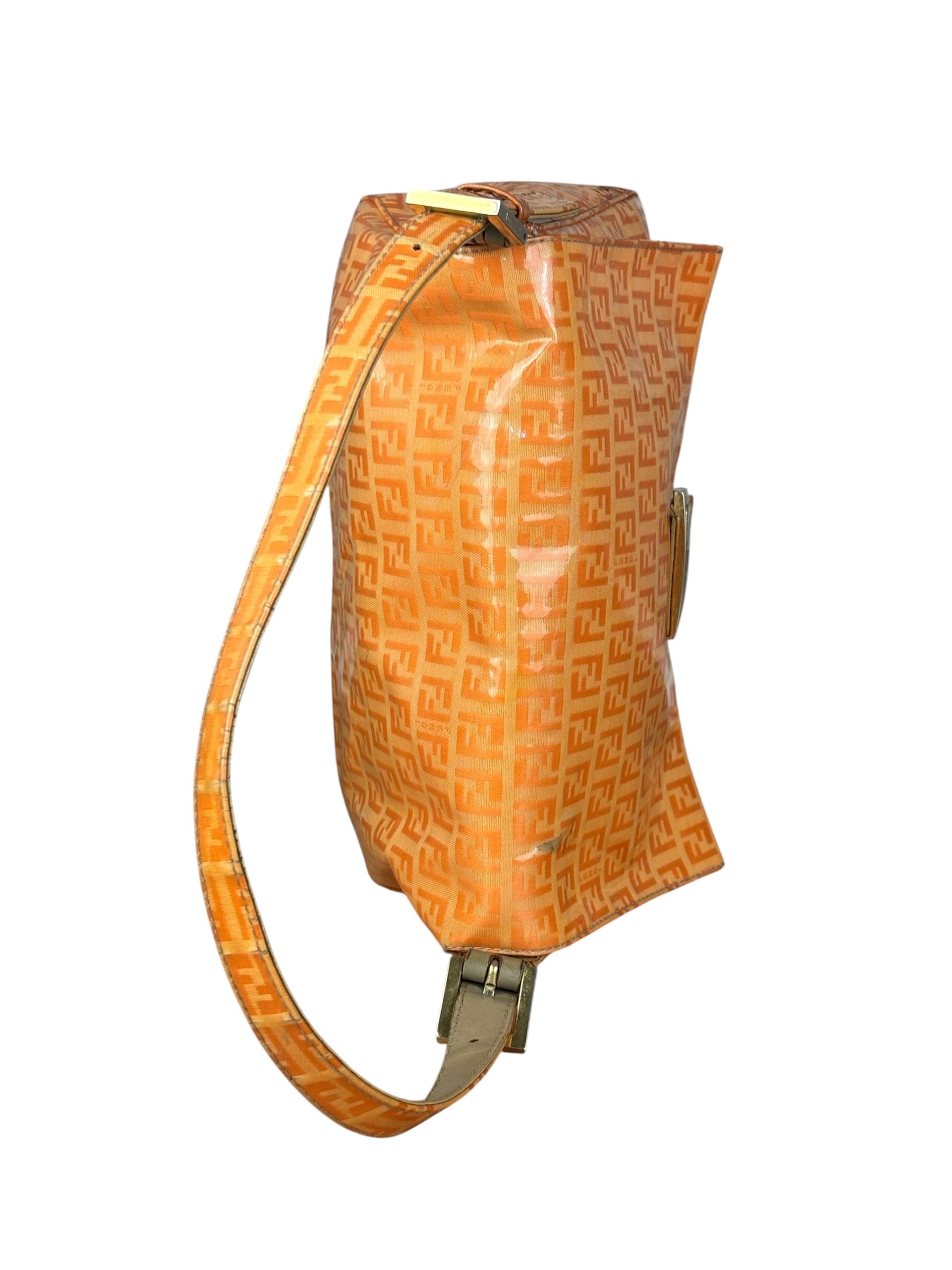 Fendi Orange Vinyl Mamma Baguette
