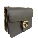 Gucci Grey Calfskin Interlocking Small G Shoulder Bag