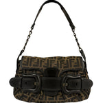 Fendi FF Zucca Vintage B Flap Shoulder Bag