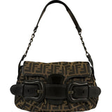Fendi FF Zucca Vintage B Flap Shoulder Bag