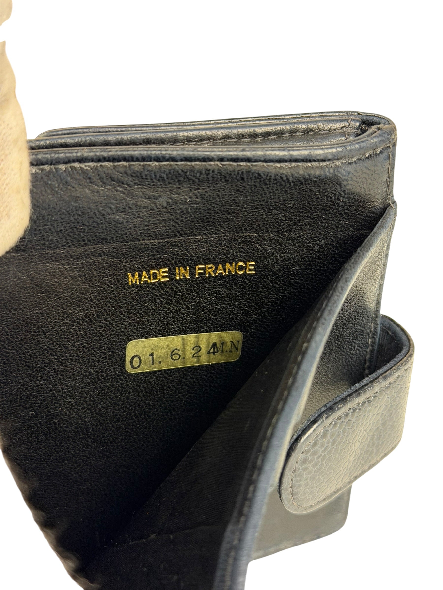 Chanel Navy Blue Leather Caviar Wallet