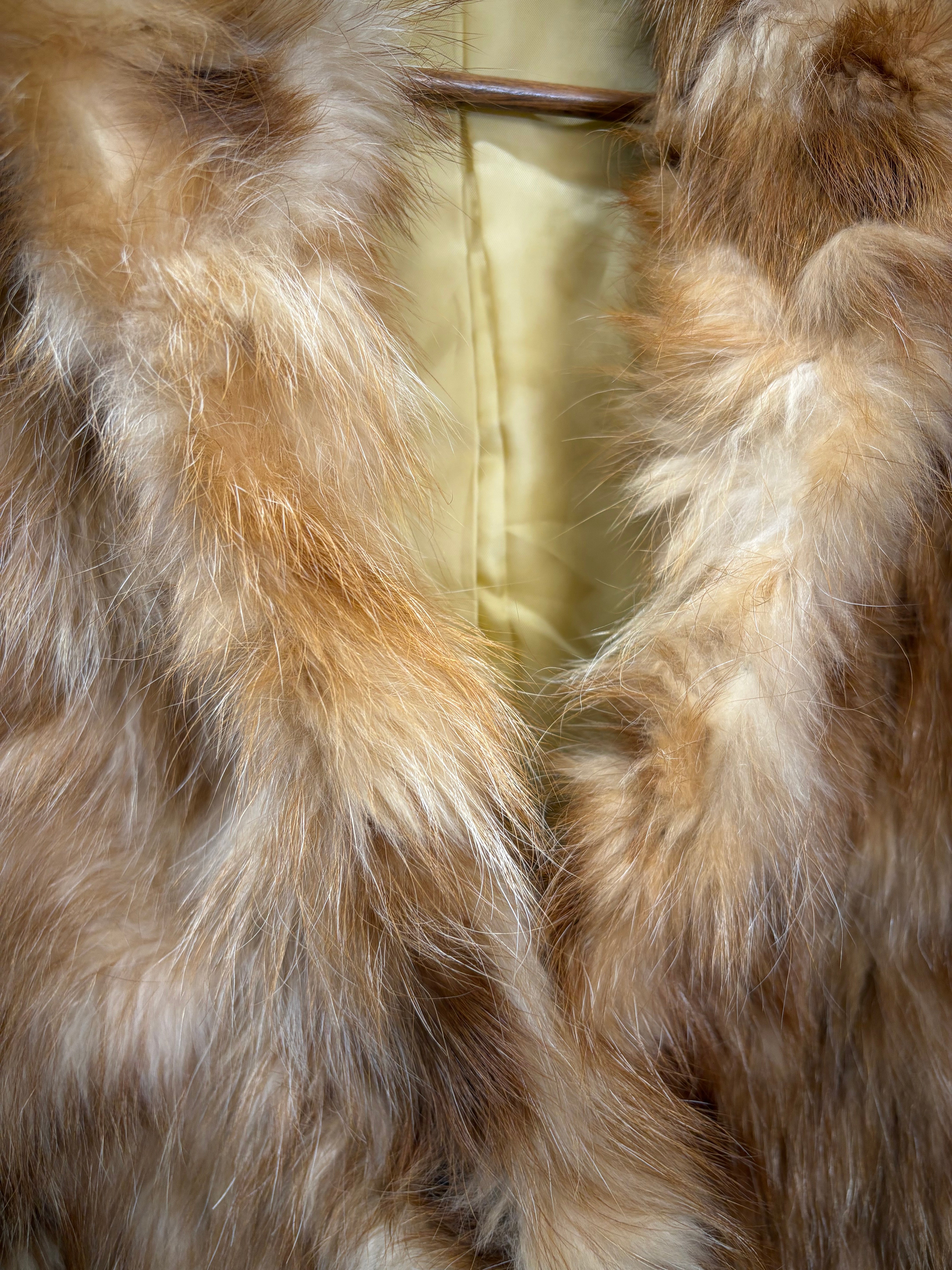 Vintage Camel Shag Fur Coat