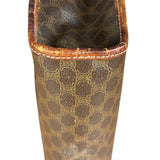 Celine Vintage Brown Leather Macadam Pouch