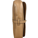 Gucci Vintage Tan Leather Medium Flap Shoulder Bag