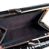 Vivienne Westwood Black Patent Croc Embossed Compact Wallet