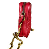 Gucci GG Marmont Vertical Phone Crossbody Bag Red