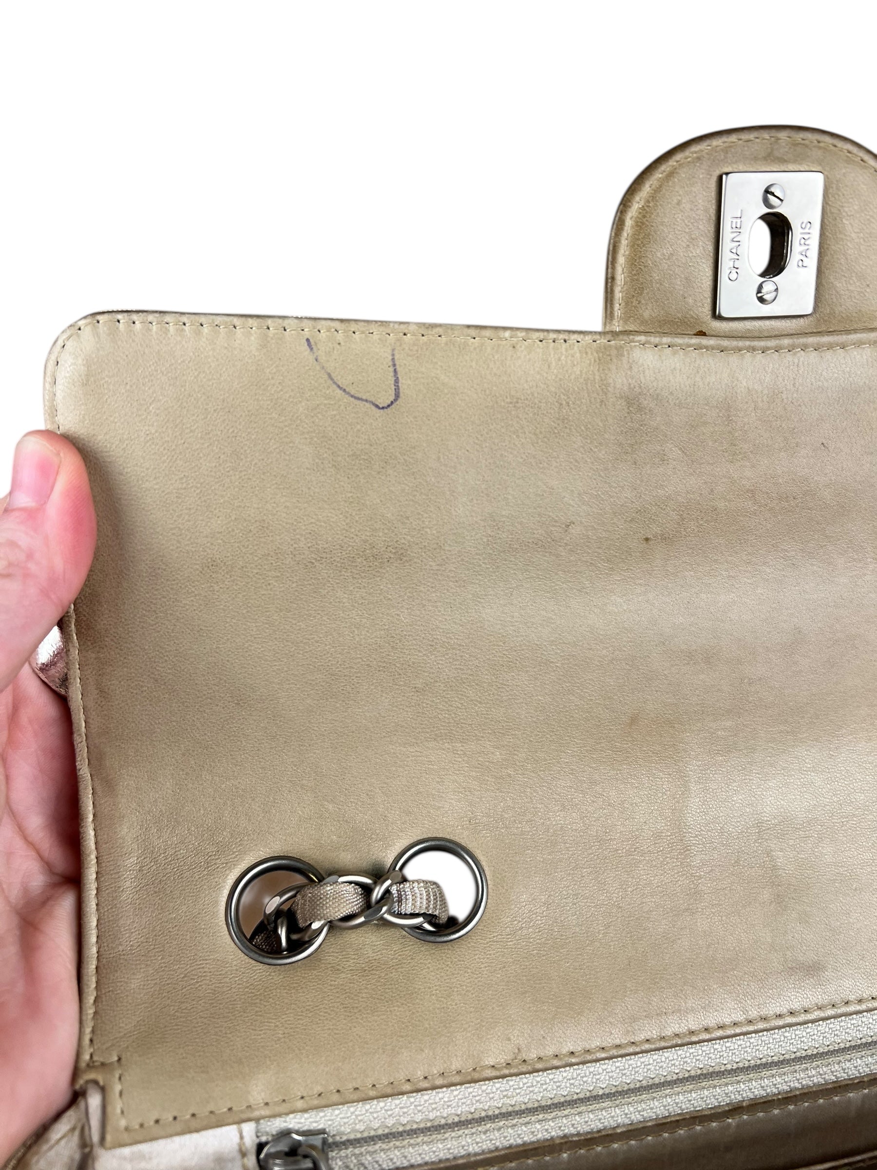 Chanel Vintage Beige Travel Line Classic Flap 2001